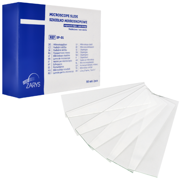 Szkiełka podstawowe mikroskopowe cięte ZARYS 25 x 76 x 1mm (50 szt.) bez pola GCE127102 - obrazek 3