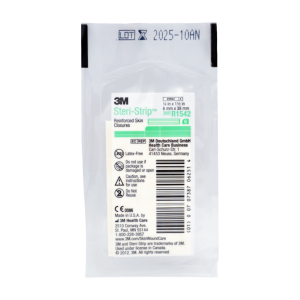 3M STERI-STRIP R1542 6 x 38mm ZIELONE 6 sztuk w blistrze (50 blistrów) R1542 - obrazek 2
