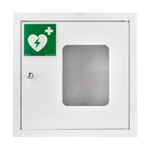 Szafka wewnętrzna, metalowa na defibrylator AED (magnes)