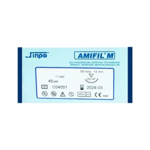Nici Amifil 6/0 igła 12 mm nić 45 cm 3/8 koła odwrotnie tnąca, opak. 10 szt. 2MN604
