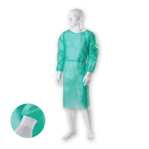 Fartuch medyczny z MANKIETEM rozmiar XL (10 szt.) BETATEX ZIELONY 25g włókninowy BT-015-25G4-XL