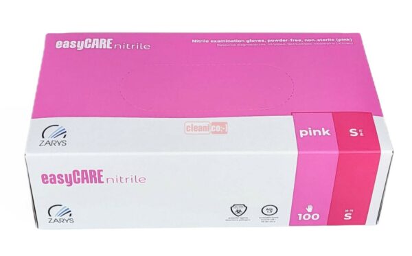 Rękawiczki EASYCARE PINK nitrylowe RÓŻOWE bezpudrowe (100 szt.) - obrazek 3