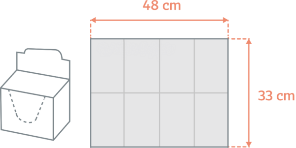 Podkłady MEDIXPRO PF 33x48cm bibułowo-foliowe cięte SKŁADANE 3-warstwowe (80 szt.) - obrazek 2