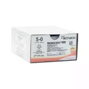 Nici MONOCRYL 5/0 igła 13mm nić 70cm 3/8 koła odwrotnie tnąca/kosmetyczna, opak. 36 szt. MCP493H