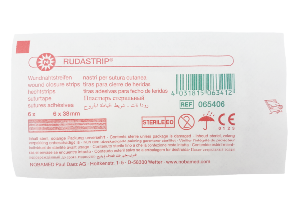 RUDASTRIP 6 x 38mm 6szt w blistrze paski do zamykania ran (50 blistrów) 065406 - obrazek 3