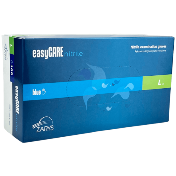 Rękawiczki EASYCARE NITRILE BLUE ZARYS niebieskie nitrylowe bezpudrowe (100 szt.) - obrazek 2