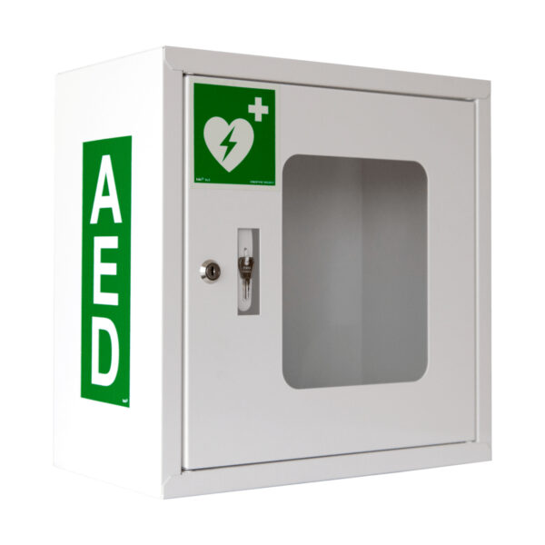 Szafka wewnętrzna, metalowa na defibrylator AED (kluczyk)