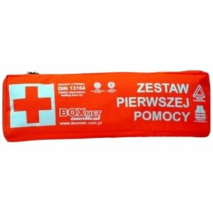 Apteczka samochodowa ASMT164-PL + trójkąt i kamizelka ostrzegawcza