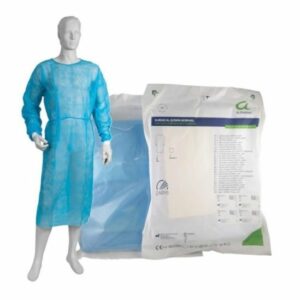Fartuch chirurgiczny jałowy STANDARD L ALPHATEX SMS plus 2 ręczniki 30x30cm (1 szt.) AT-SGS-L