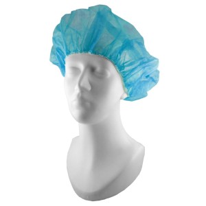 Czepek PIELĘGNIARSKI NIEBIESKI (100 szt.) z włókniny BETATEX typu beret zapakowany w KARTONIK BT-008-18B