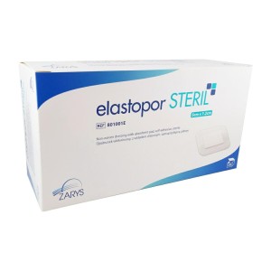 ELASTOPOR STERIL 5 x 7,2 cm (100 szt.) opatrunek włókninowy z wkładem chłonnym, samoprzylepny, jałowy 801001E