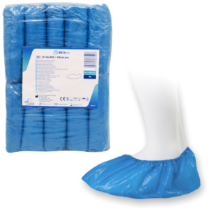 Ochraniacze foliowe na obuwie (100 szt.) BETATEX polietylenowe NIEBIESKIE 38cm BT-002-PEB
