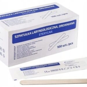 Szpatułki drewniane JAŁOWE (STERYLNE) laryngologiczne ZARYS (100 szt.) SLS-001