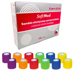 Bandaże kohezyjne 5cm x 4,5m SOLID I 12szt. Softmed