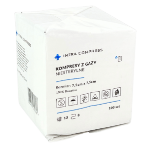 Kompresy włókninowe niejałowe 100szt. IntraMED