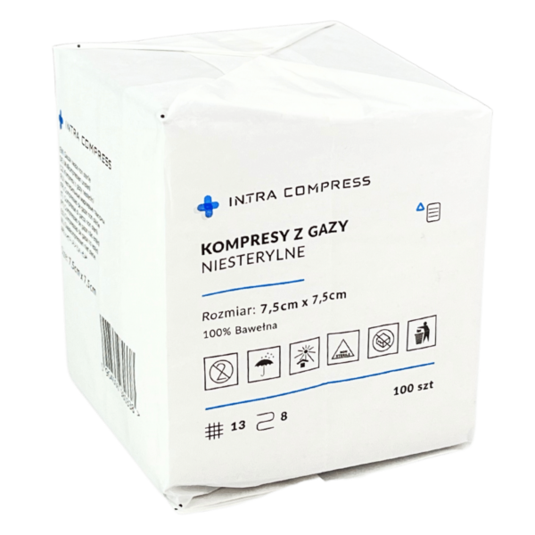 Kompresy włókninowe niejałowe 100szt. IntraMED