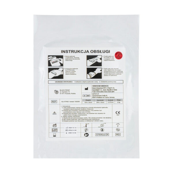 Opatrunek hemostatyczny KLOTPAD 10 x 20 cm - obrazek 2