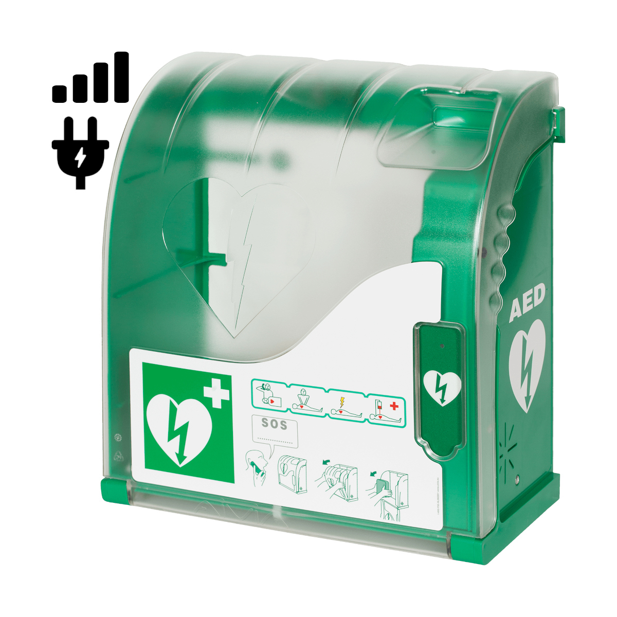 Szafka zewnętrzna AIVIA 200 z alarmem dźwiękowym z zasilaczem i modułem GSM